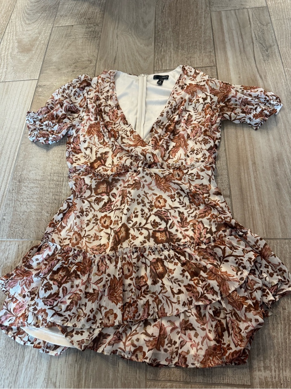 Aqua floral dress